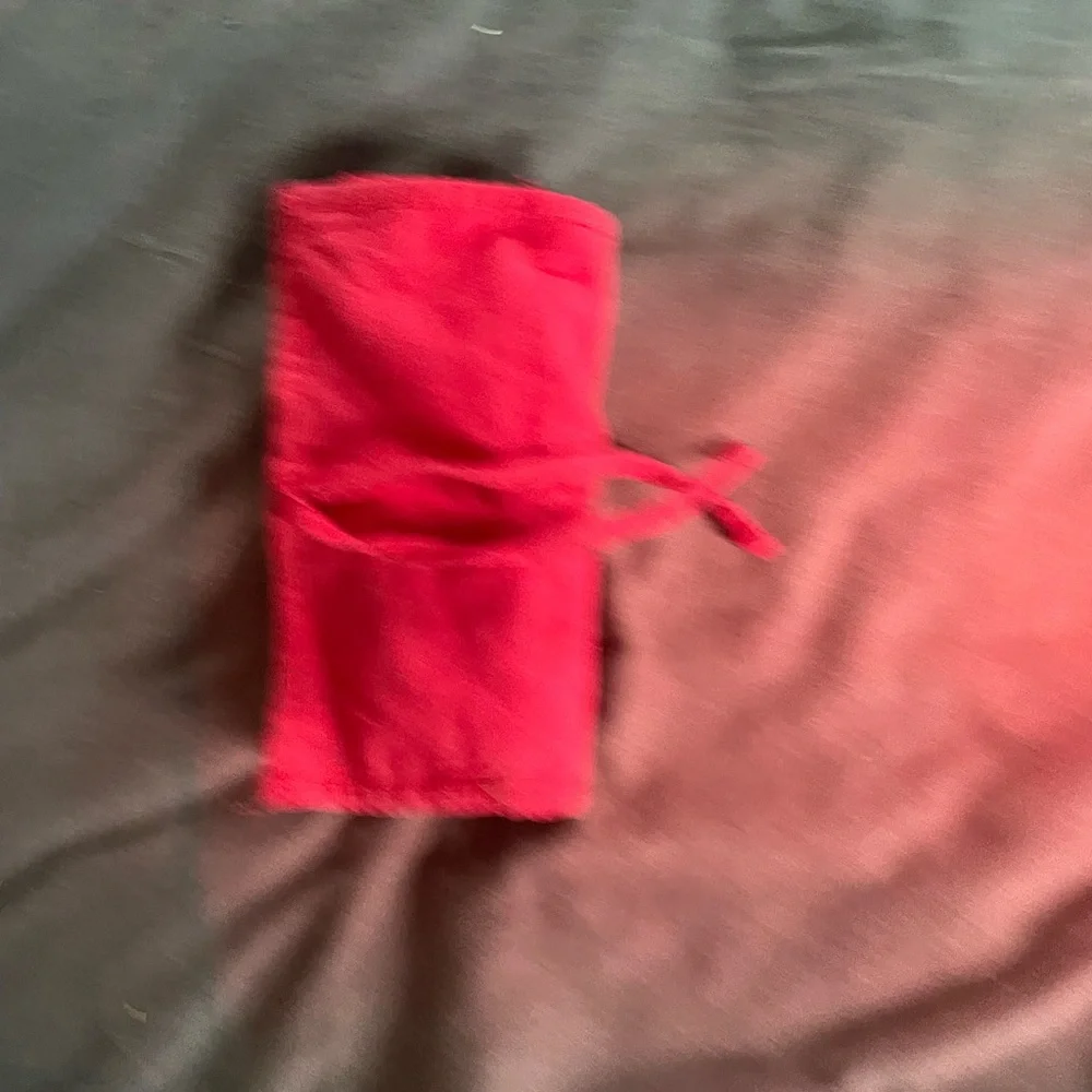 Chic Red Makeup Organizer Pouch